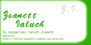 zsanett valuch business card